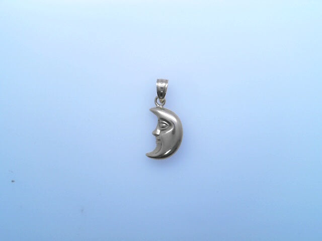 14K PENDENT 0.6G MOON PUFF MOON FACE