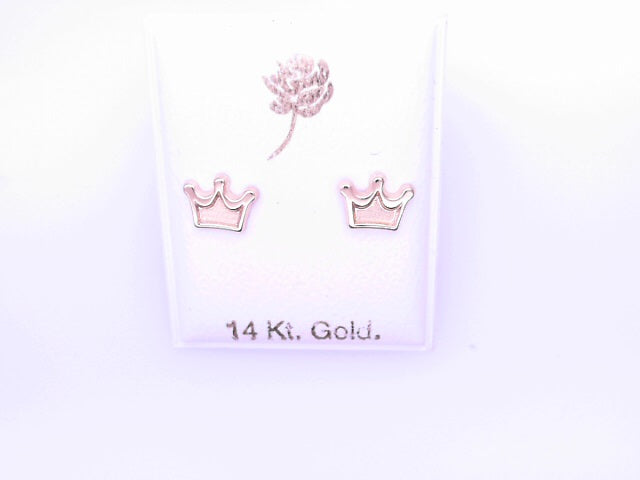 14 KARAT STUD EARRINGS WEIGHT: 0.8G : 5MM CZ CLEAR
