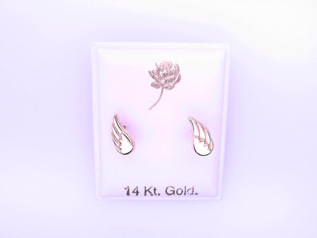 14 KARAT STUD EARRINGS WEIGHT: 0.8G : 5MM CZ CLEAR