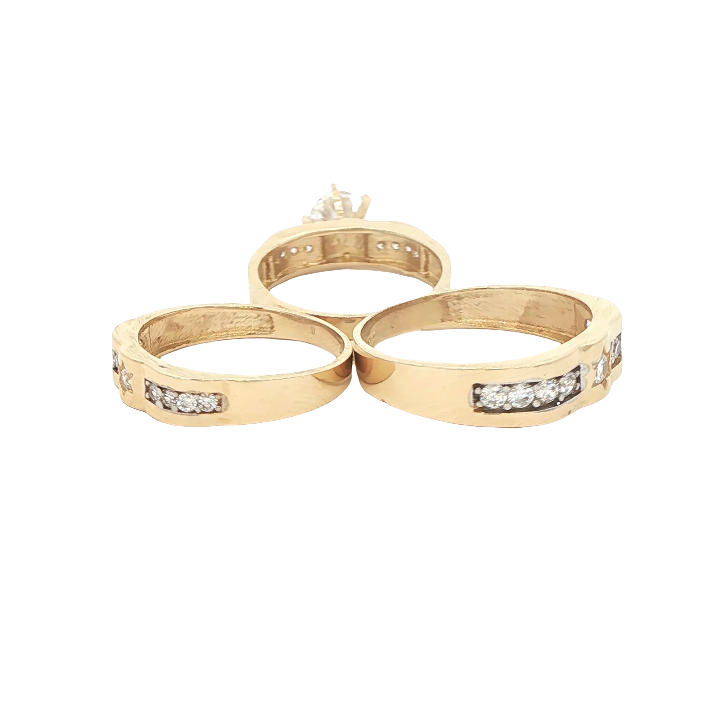 14 KARAT RING SIZE 7.5 WEIGHT: 2.6G : 4.5MM CZ STA