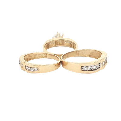 14 KARAT RING SIZE 7.5 WEIGHT: 2.6G : 4.5MM CZ STA