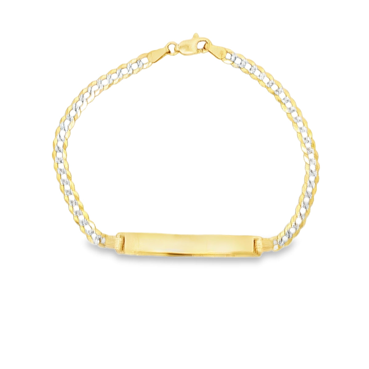 14 KARAT CUBAN ITALIAN CURB BRACELET LENGTH 7 WEIG