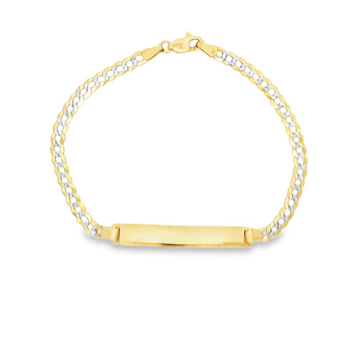 14 KARAT CUBAN ITALIAN CURB BRACELET LENGTH 7 WEIG