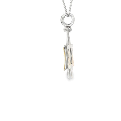 PENDANT 14K 4.5G STAR DAVID 2TONE OM 3 SLIDERS