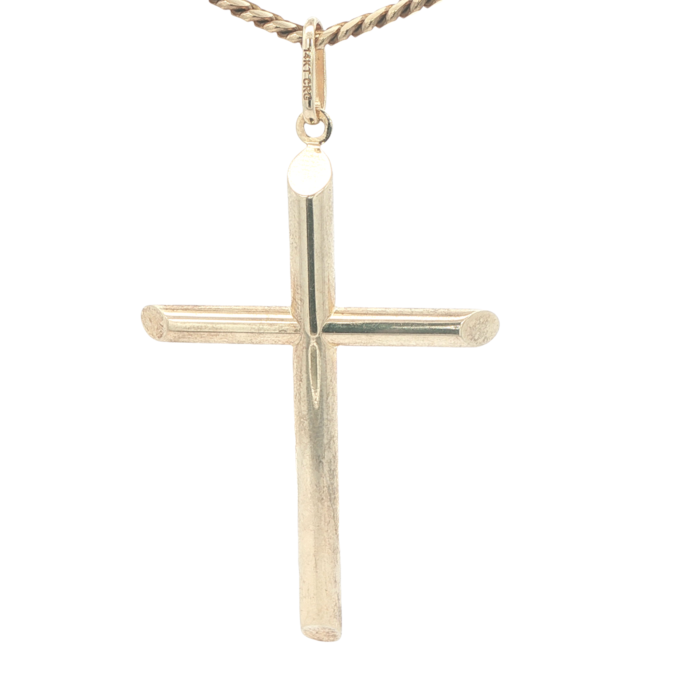 PENDANT 14KP 2.5G CROSS CROSS POLISHED