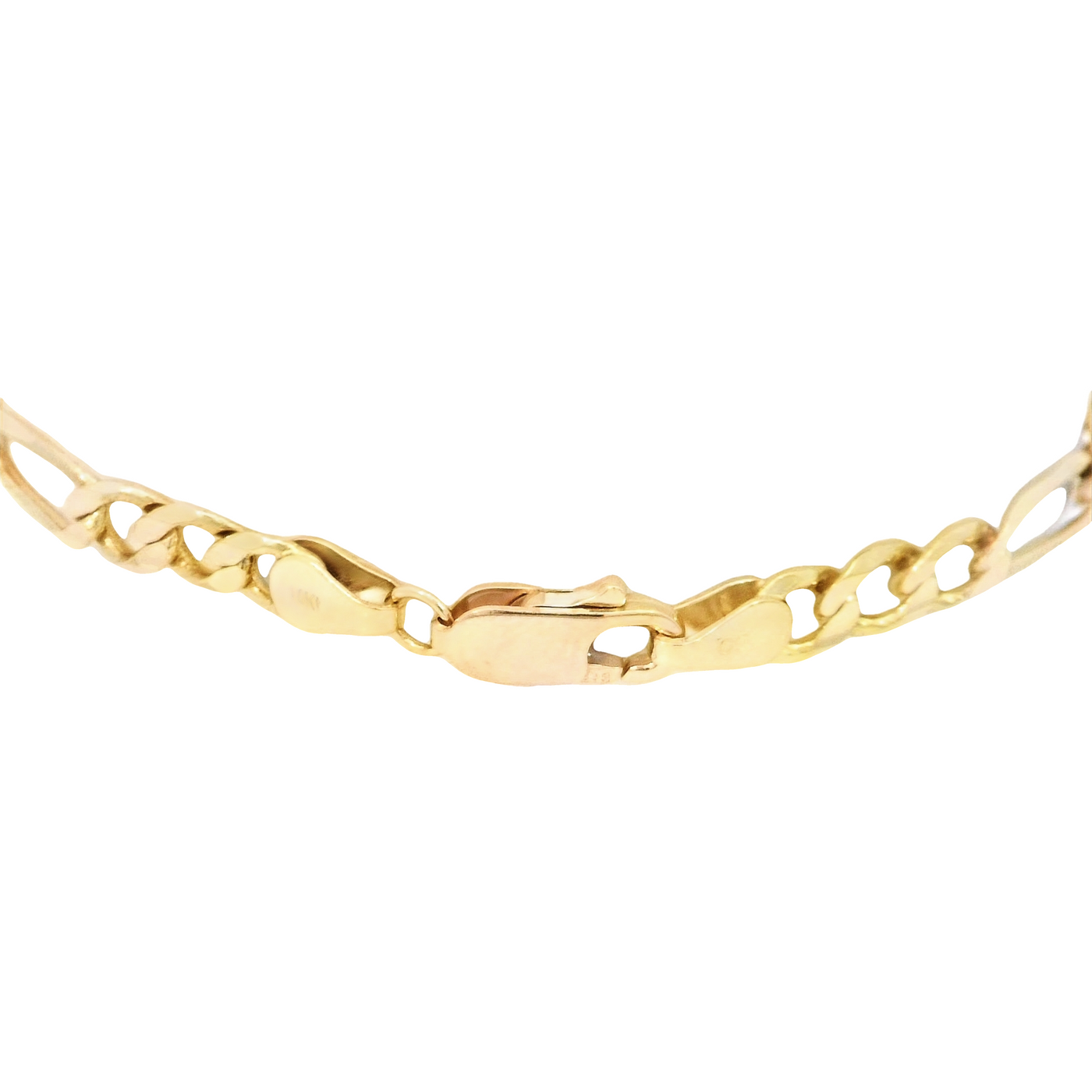 14K Figaro ID Bracelet 7"