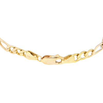 14K Figaro ID Bracelet 7"