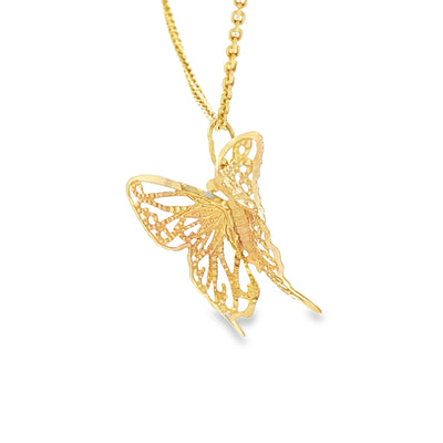 14 KARAT CHARM DC BUTTERFLY NEGATIVE SPACE