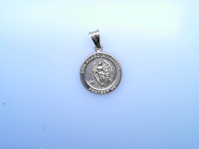 PENDANT 14KP 1.9G ANGEL GUARDIAN ANGEL ROUND