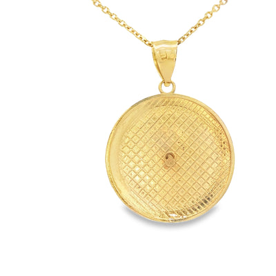 PENDANT 14KP 3.6G SAINT ST JUDE GREEK BORDER 2TONE