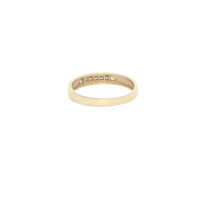 14 KARAT RING SIZE 7 WEIGHT: 2.1G : 3.4MM CZ SINGL