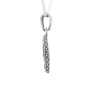 STERLING SILVER CHARM ANCHOR SIDE CHAIN BORDER