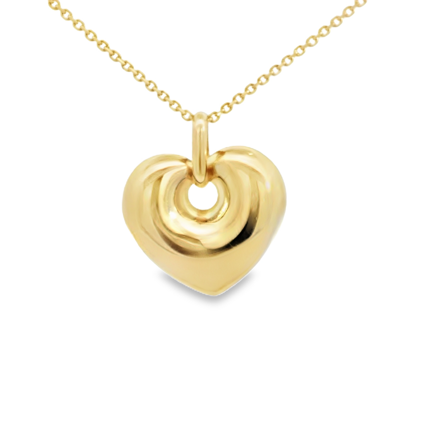 14K PENDENT 2.6G PUFF HEART POLISHED