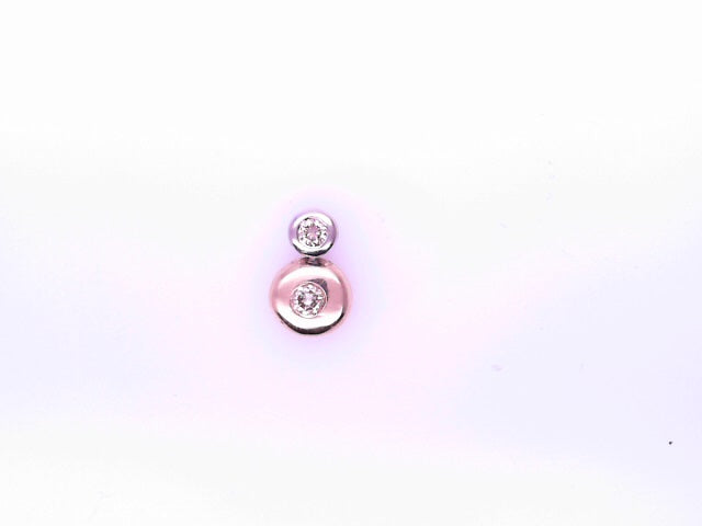 14 KARAT PENDANT WEIGHT: 1.1G : NATURAL DIAMOND .1