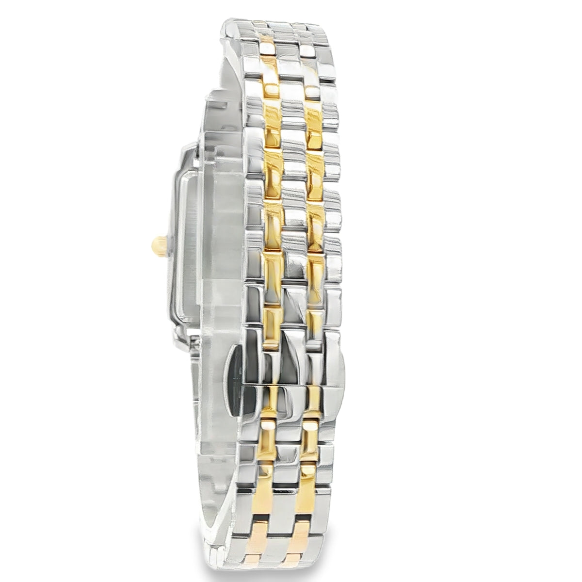 BULOVA TWO TONE DEPLOYMENT SQUARE WHITE FACE