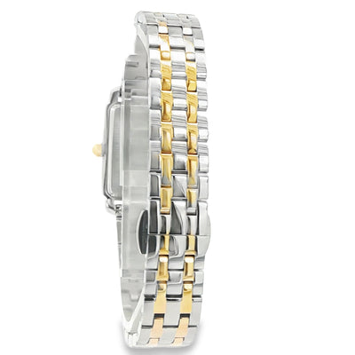 BULOVA TWO TONE DEPLOYMENT SQUARE WHITE FACE