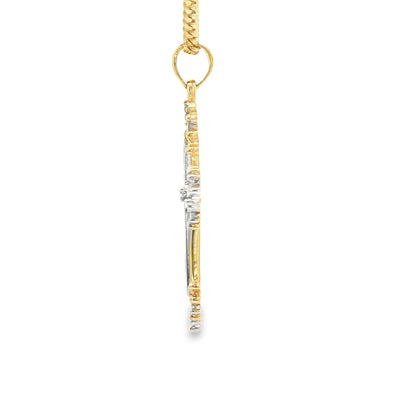 14 KARAT PENDANT NATURAL DIAMOND CROSS