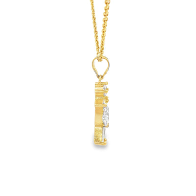 PENDANT 14KP GIRL CZ GIRL