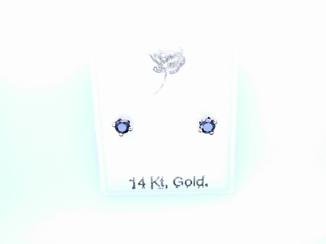 14 KARAT STUD EARRINGS WEIGHT: 0.8G : 5MM CZ CLEAR