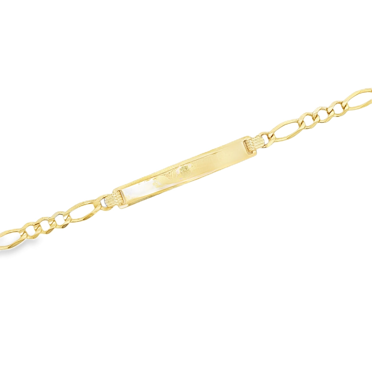 14 KARAT FIGARO BRACELET LENGTH 7 WEIGHT: 5.3G : 4
