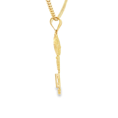 PENDANT 14K SAN KEY SANT BENEDICT 2TONE