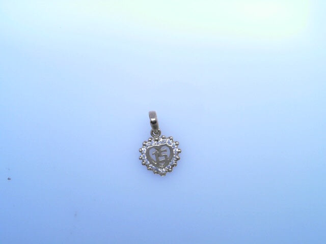 PENDANT 10K 0.9G heart 15 cz