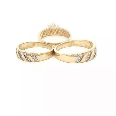 14 KARAT RING SIZE 7.5 WEIGHT: 2.5G : 4.5MM CZ 5 S