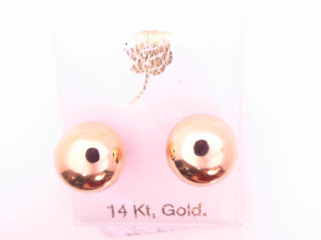 14 KARAT STUD EARRINGS WEIGHT: 0.4G : 4MM CZ PINK