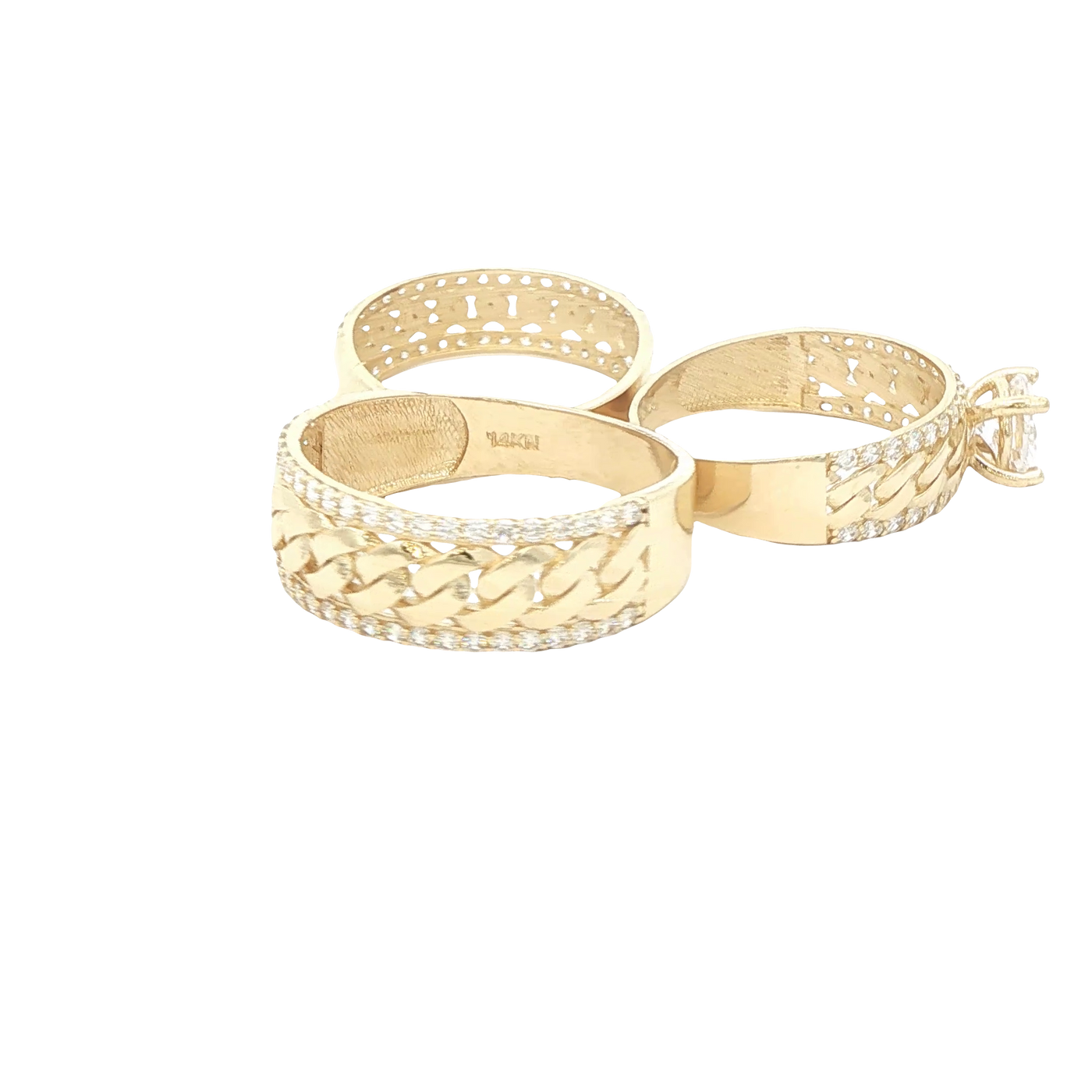 14 KARAT RING SIZE 7.5 WEIGHT: 2.5G : 5.8MM CZ SOL