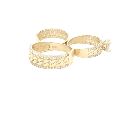 14 KARAT RING SIZE 7.5 WEIGHT: 2.5G : 5.8MM CZ SOL