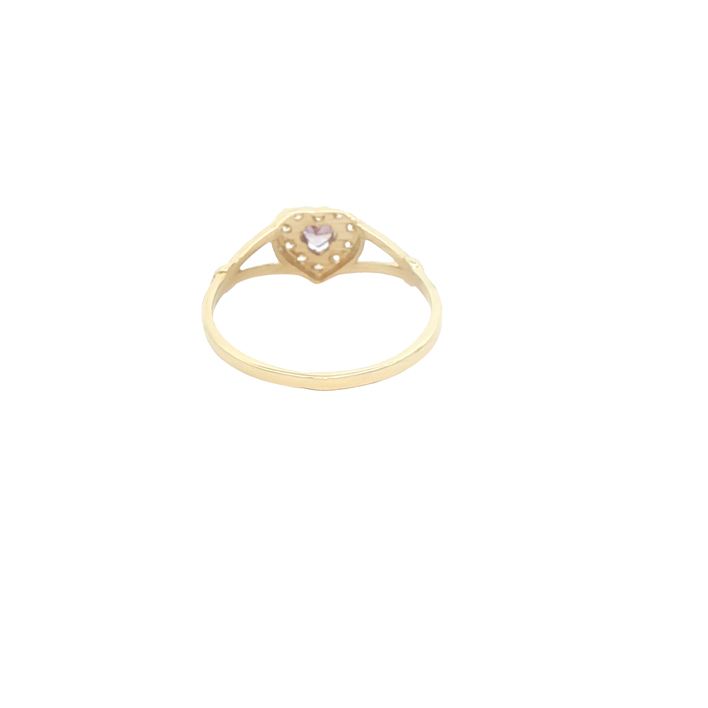 14 KARAT RING SIZE 7.5 WEIGHT: 1.8G : CZ HEART LAV