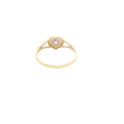 14 KARAT RING SIZE 7.5 WEIGHT: 1.8G : CZ HEART LAV