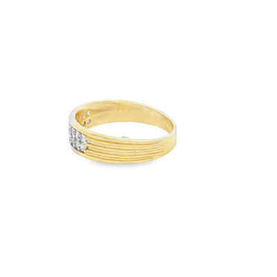 14 KARAT RING SIZE 7.25 WEIGHT: 3.5G : 4.8MM CZ SO