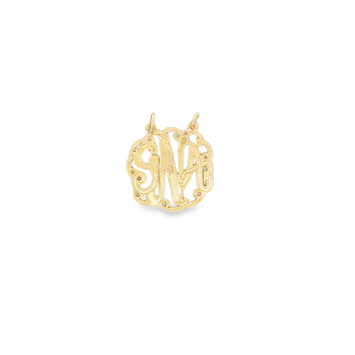 PENDANT 14K Name Single Plate Monogram