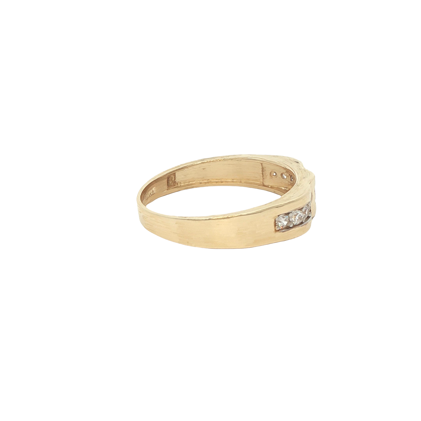 14 KARAT RING SIZE 7.5 WEIGHT: 2.6G : 4.5MM CZ STA