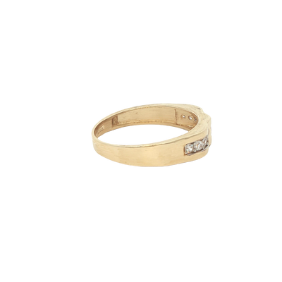 14 KARAT RING SIZE 7.5 WEIGHT: 2.6G : 4.5MM CZ STA