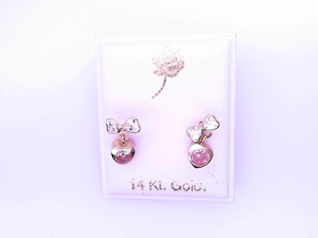 14 KARAT STUD EARRINGS WEIGHT: 0.8G : 5MM CZ CLEAR