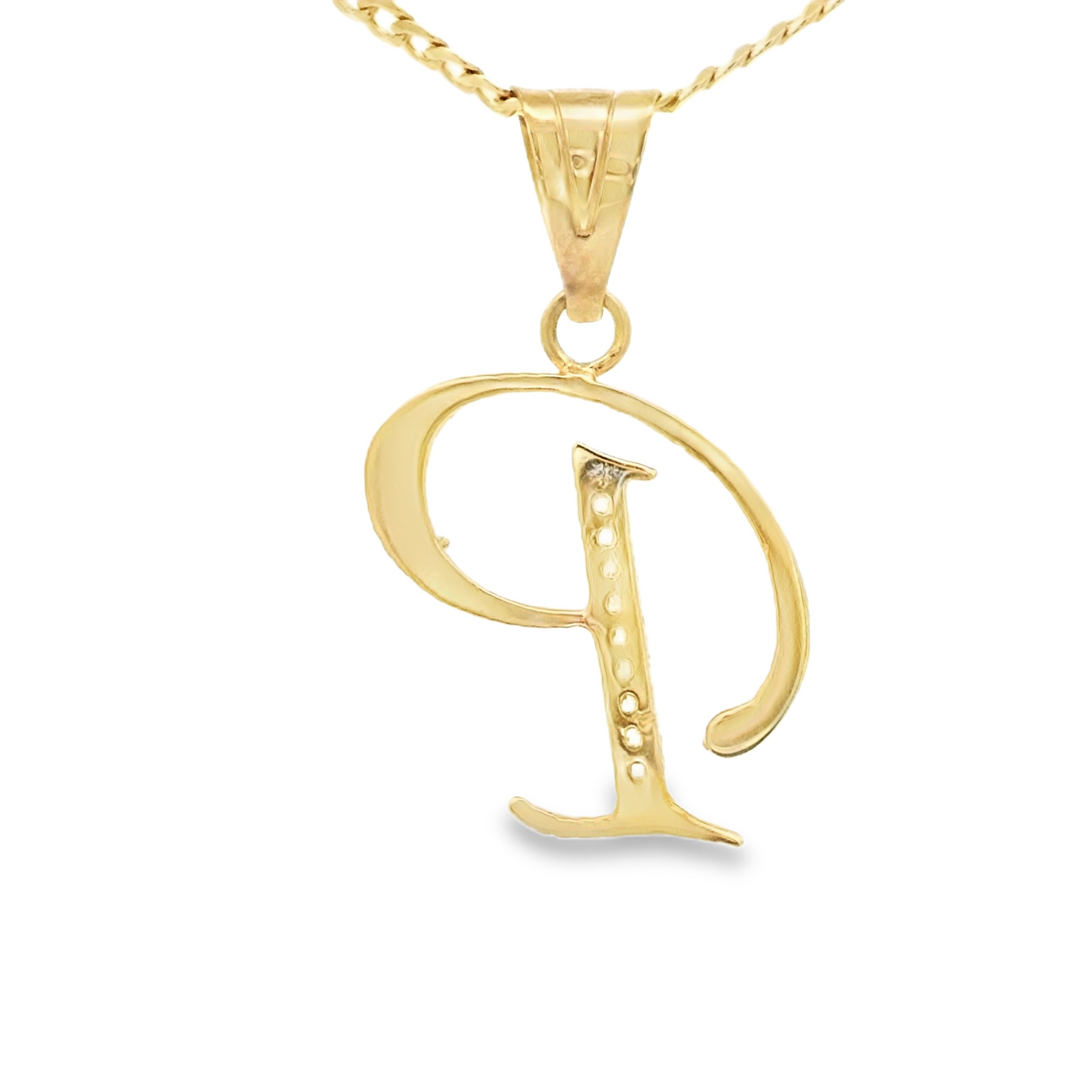 PENDANT 14K CZ LETTER P