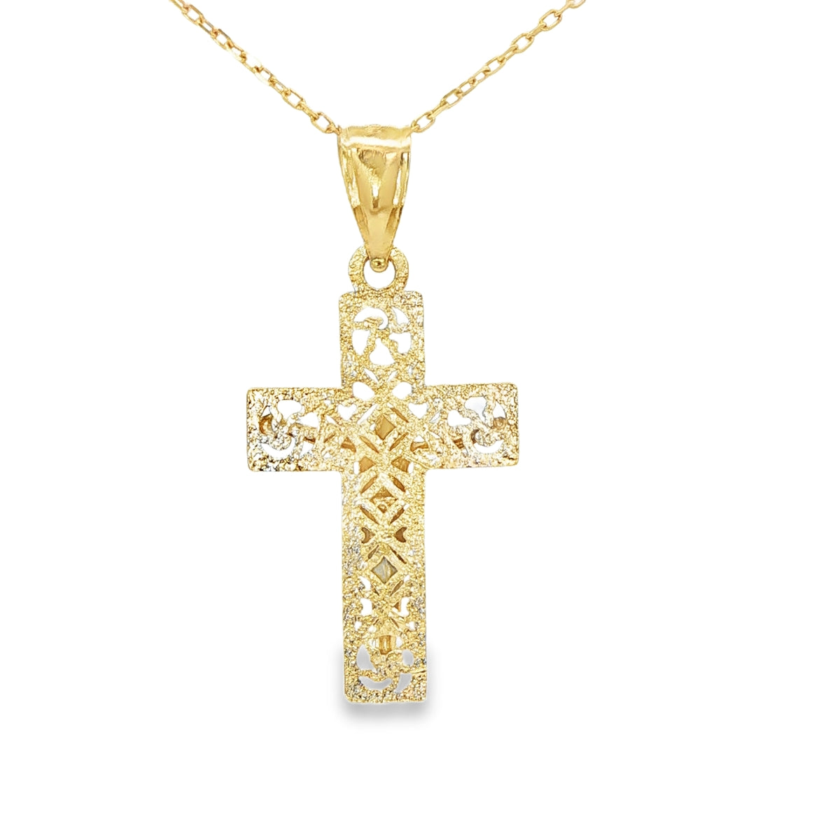 14 KARAT CHARM CRUCIFIX CROSS NUGGET BACKGROUND