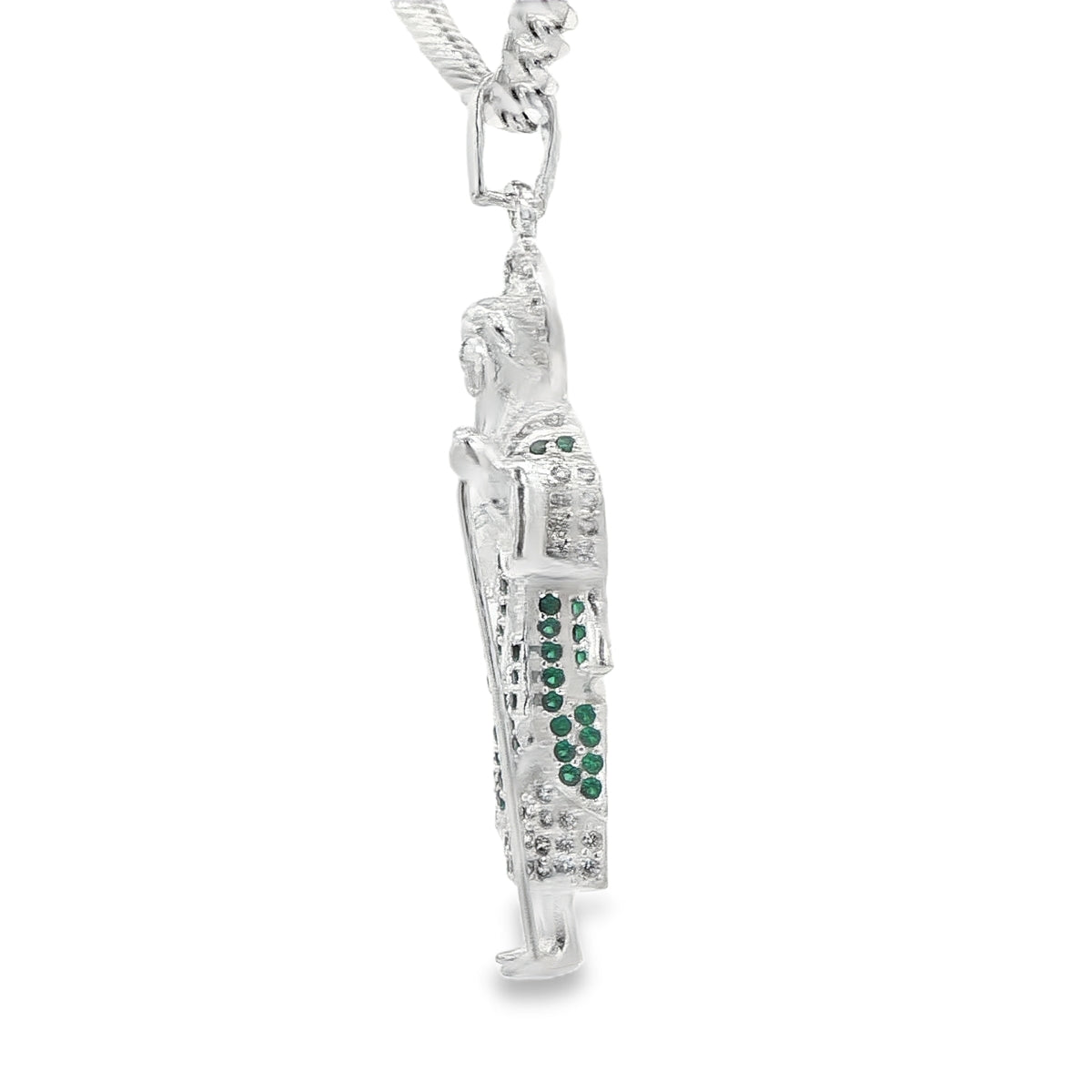 STERLING SILVER CHARM CZ ST JUDE