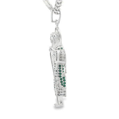STERLING SILVER CHARM CZ ST JUDE