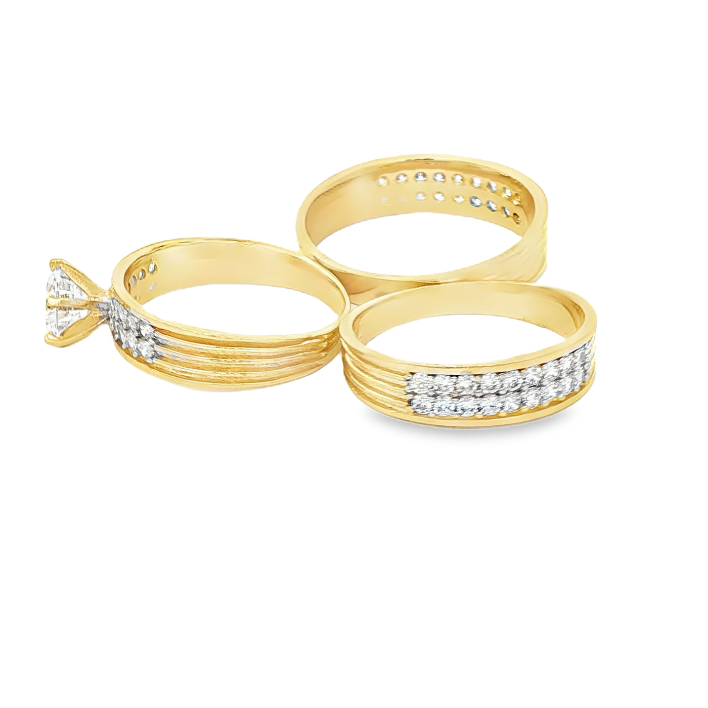 14 KARAT RING SIZE 10.25 WEIGHT: 3.7G : 4.8MM CZ 2