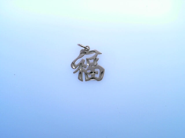 14K  PENDENT  1.3G GOOD LUCK DC CHINESE LETTERS GO