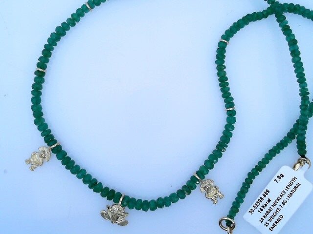 14 KARAT NECKLACE LENGTH 15 WEIGHT: 7.8G : NATURAL