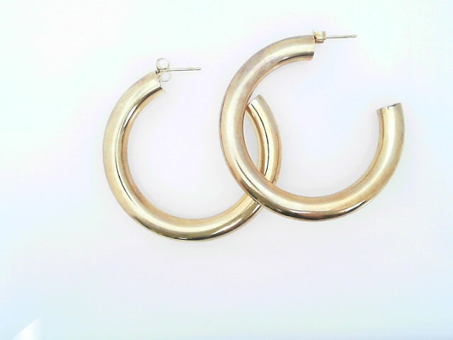 14 KARAT EARRINGS WEIGHT: 8.7G
CHUBBY OPEN HOOP W