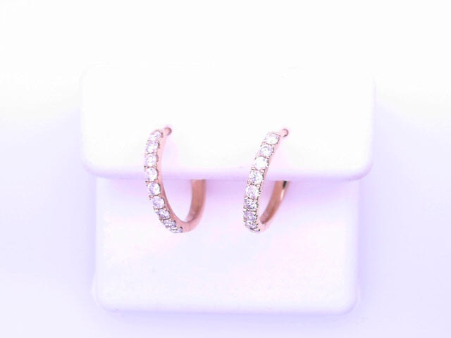 14 KARAT HUGGIE EARRINGS WEIGHT: 2.3G : NATURAL DI