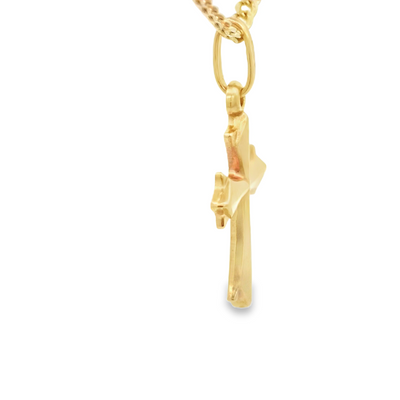 18 KARAT CHARM CROSS VICTORIAN FLARED