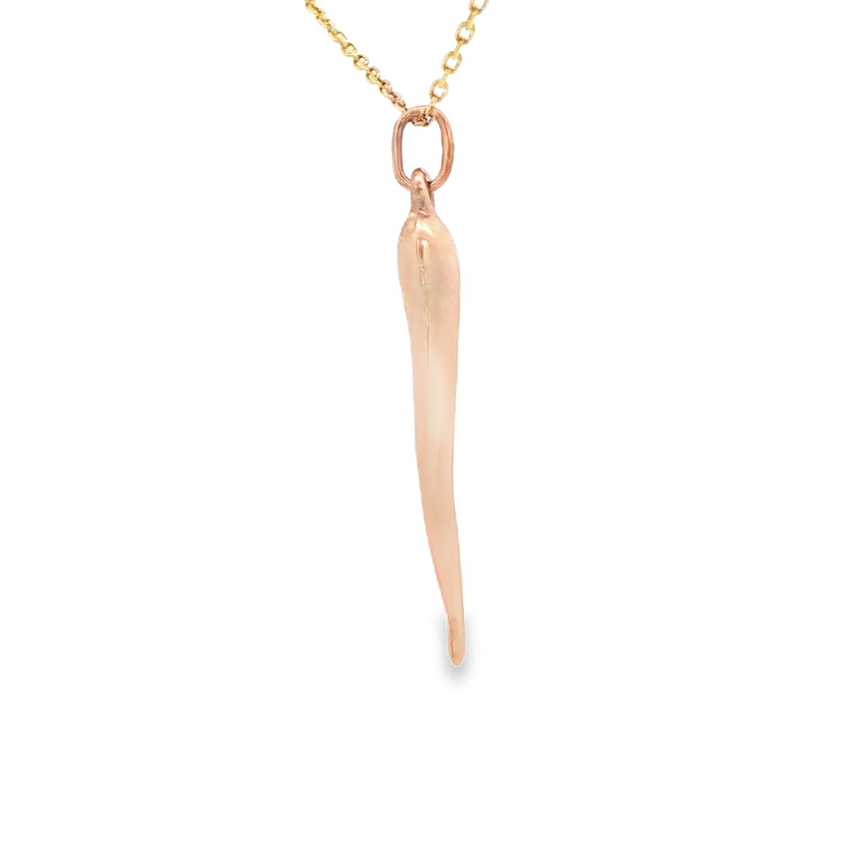 PENDANT 14K HORN ITALIAN HORN ROSE GOLD