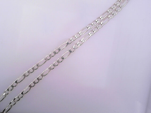 .925 STERLING SILVER FIGARO CHAIN 20" WEIGHT: 10.1