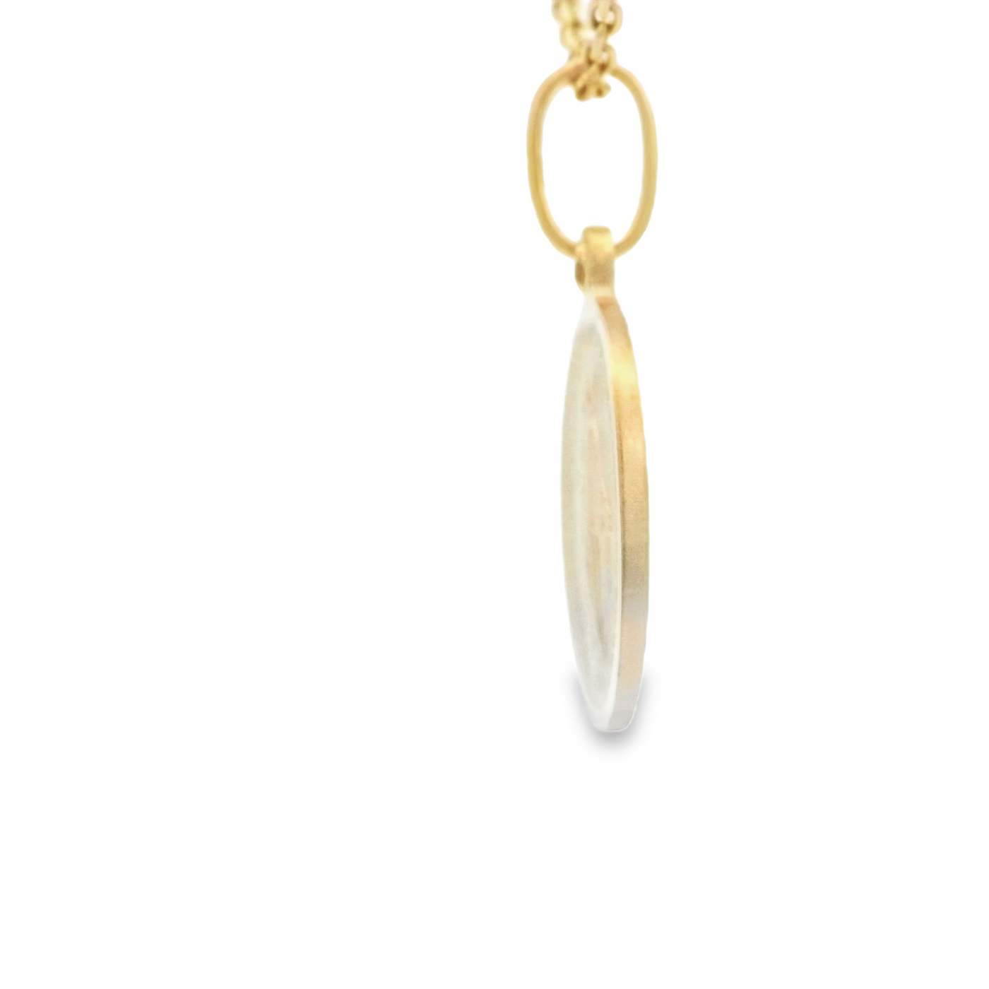 14K PENDANT MILAGROSA VIRGEN MARY OVAL